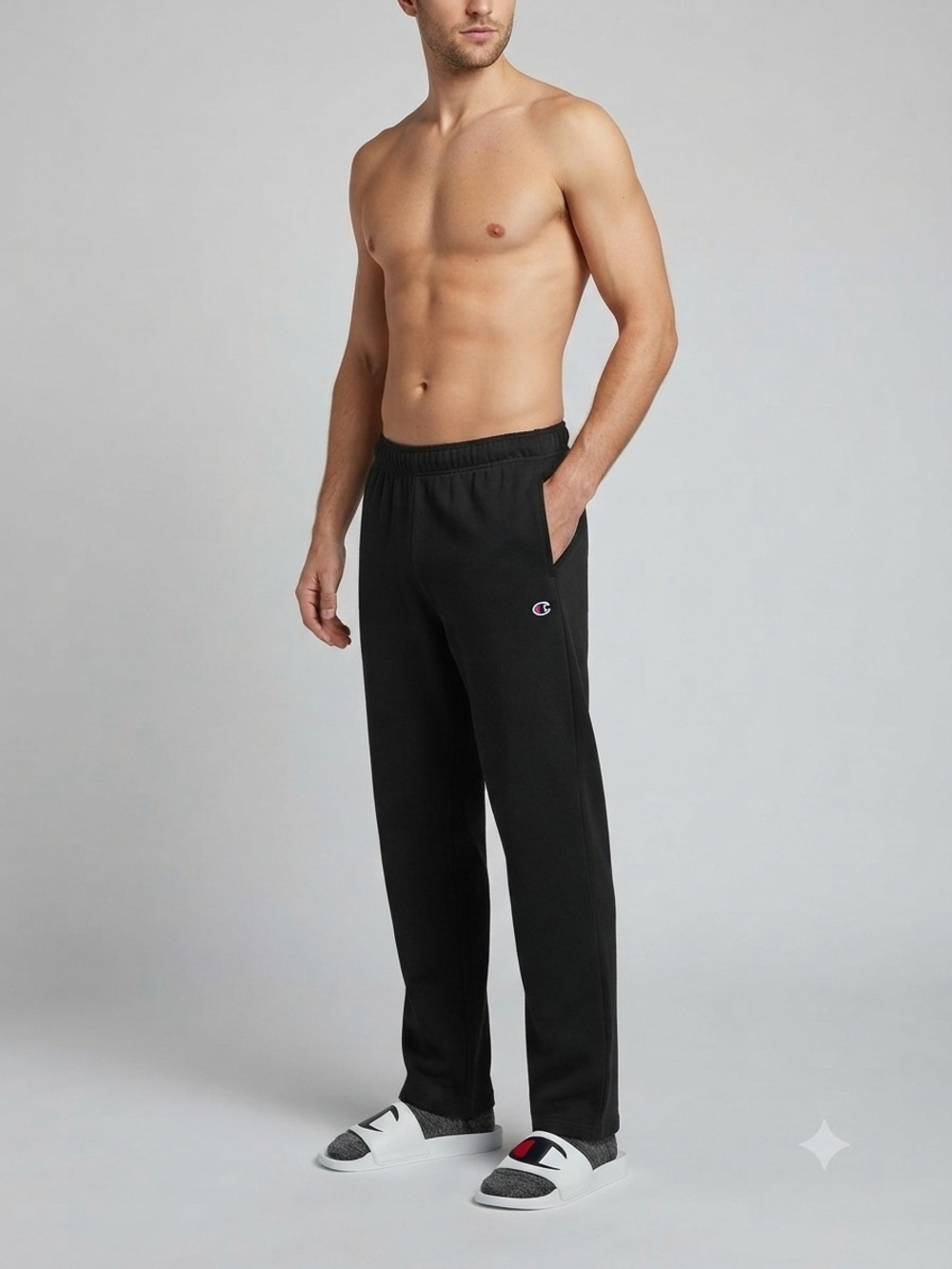 Champion Men’s Jersey Pant Black Athletic 100% Cotton Size XL